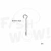 50pcs Fish WOW! Fishing 6X Strong Siwash Nickel Hooks Open Eye - Size 5/0 view 2