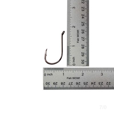 50pcs Fish WOW! Fishing Octopus Hooks Black Nickel - Size 7/0