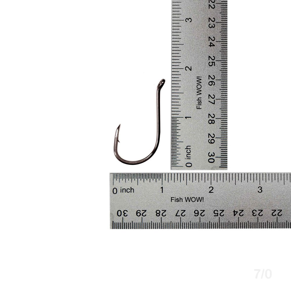 50pcs Fish WOW! Fishing Octopus Hooks Black Nickel - Size 7/0