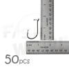 50pcs Fish WOW! Fishing Octopus Hooks Black Nickel - Size 7/0 view 4