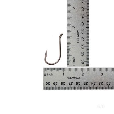 50pcs Fish WOW! Fishing Octopus Hooks Black Nickel - Size 6/0