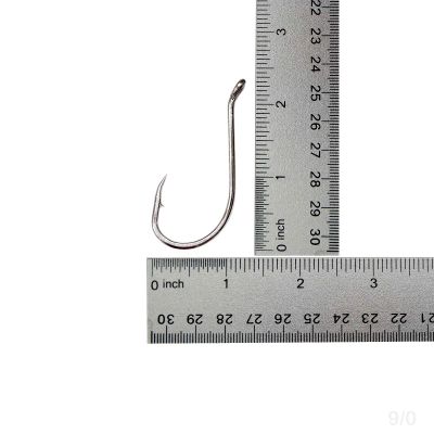 50pcs Fish WOW! Fishing Octopus Hooks Black Nickel - Size 9/0