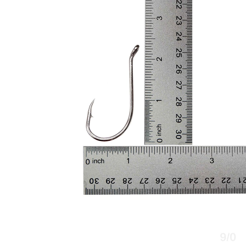 50pcs Fish WOW! Fishing Octopus Hooks Black Nickel - Size 9/0