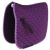 Professional Equine Horse English Quilted Contoured Dressage Trail Saddle Pad Purple 7295PR view 1