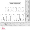 50 Pieces Fish WOW! Fishing Octopus Hooks Black Nickel - Size #6 view 4