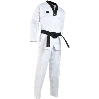 MOOTO BS4 Basic Uniform Taekwondo Dan Dobok Korea Black V-Neck (150 (140cm~150cm)(4.59ft~4.92ft))