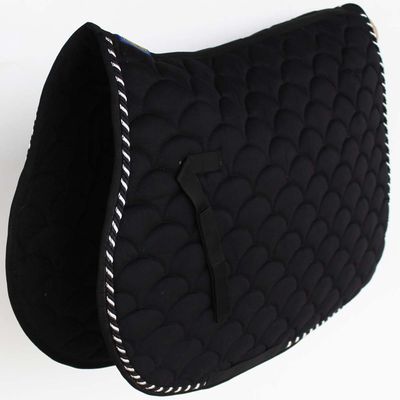 Professional Equine Horse English Quilted Contoured All-Purpose Trail Saddle Pad Black 7296BK