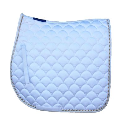 Professional Equine Horse English Quilted Contoured All-Purpose Trail Saddle Pad White 7296WH