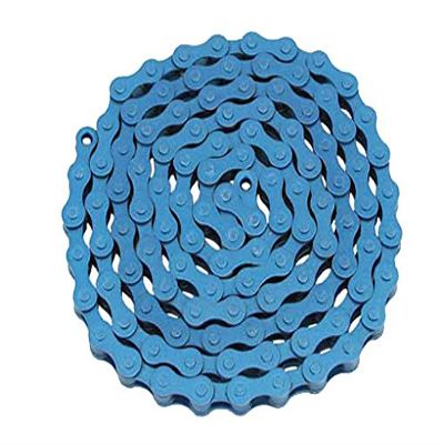 Alta YBN Bicycle (S410) Chain (Single Speed, 1/2 x 1/8-Inch, 112L), Multiple Colors (Blue)