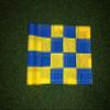 6x 8 Checkered Golf Pole Flag- UV Resistant, 400 Denier Nylon (Yellow/Blue) view 1