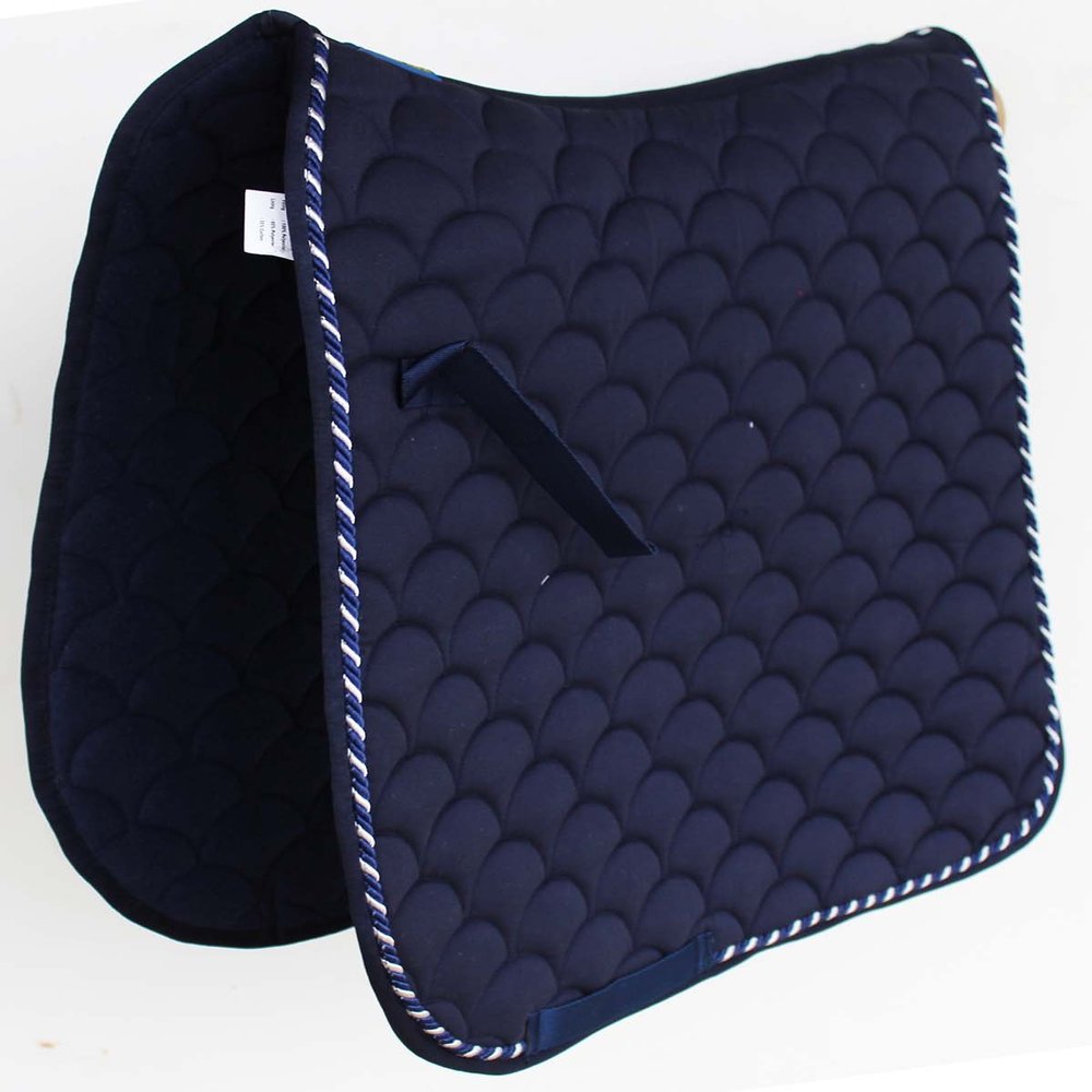 Professional Equine Horse English Quilted Contoured Dressage Trail Saddle Pad Navy 7295NV