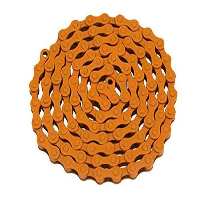 Alta YBN Bicycle (S410) Chain (Single Speed, 1/2 x 1/8-Inch, 112L), Multiple Colors (Orange)