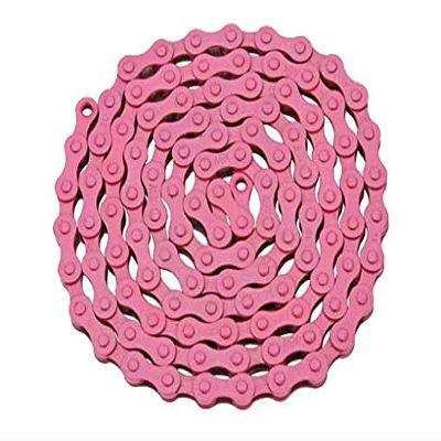 Alta YBN Bicycle (S410) Chain (Single Speed, 1/2 x 1/8-Inch, 112L), Multiple Colors (Pink)