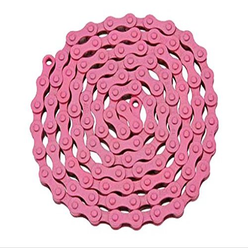 Alta YBN Bicycle (S410) Chain (Single Speed, 1/2 x 1/8-Inch, 112L), Multiple Colors (Pink)