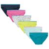Fruit of the Loom Girl's Breathable Underwear (Pack of 6) Underwear, bikini/assorted, 6 view 1
