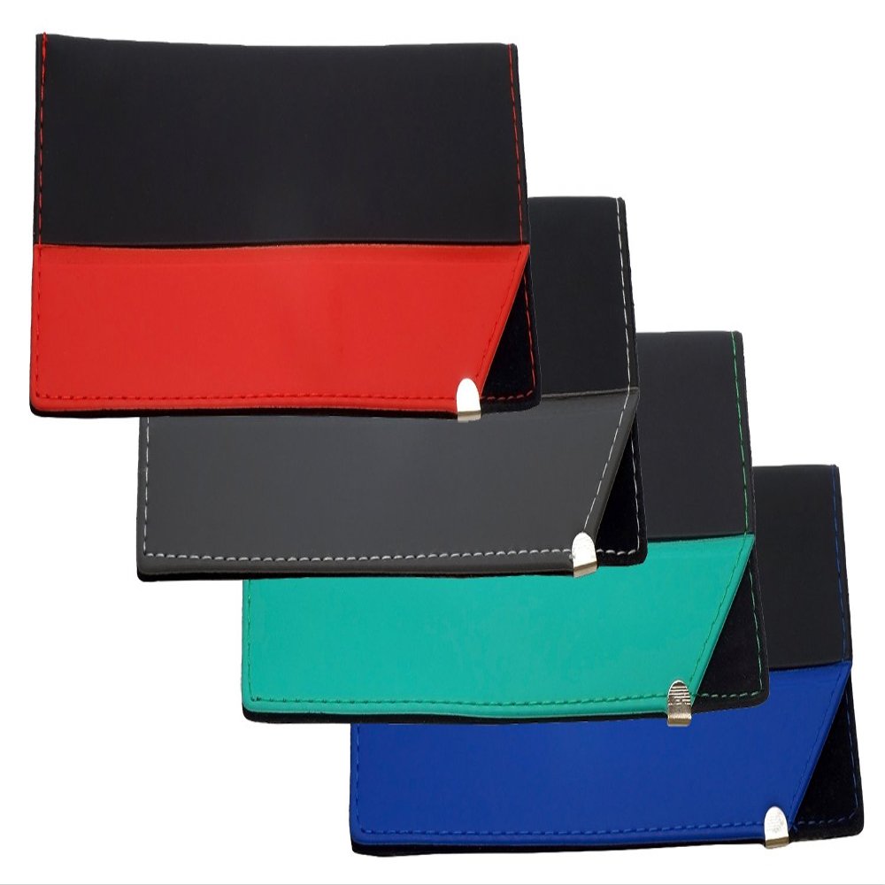 Calabria Eye Glasses Case Soft PU Faux Leather Felt Red Blue Green Grey Eyeglass Pouch Slip-In Eyewear Sunglass Bag (4, Grey, Red, Blue, Green)