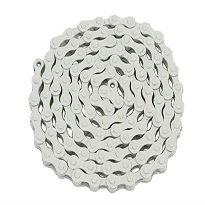 Alta YBN Bicycle (S410) Chain (Single Speed, 1/2 x 1/8-Inch, 112L), Multiple Colors (White)