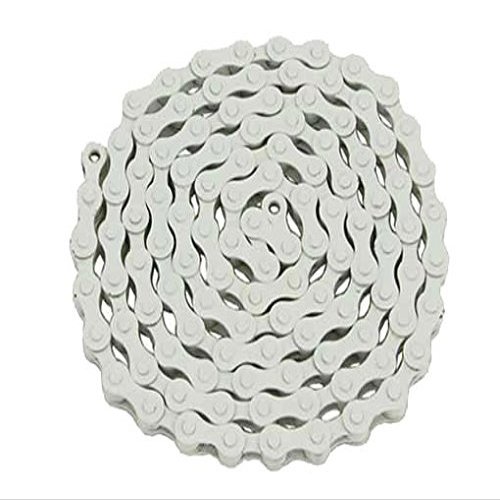 Alta YBN Bicycle (S410) Chain (Single Speed, 1/2 x 1/8-Inch, 112L), Multiple Colors (White)