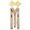 Armoniia Tan Suspenders & Bow Tie Set for Baby Toddler Boy Teen Men (5. Adult (5'8" - 6'8"), Tan Suspenders, Yellow Bow Tie) view 1