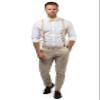 Armoniia Tan Suspenders & Bow Tie Set for Baby Toddler Boy Teen Men (5. Adult (5'8" - 6'8"), Tan Suspenders, Yellow Bow Tie) view 3