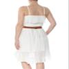 A. Byer Junior's Ruffle Front Belted Dress, Off White, L view 2