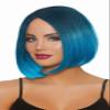 Dreamgirl Women's Mid-Length Steel Blue/Bright Blue Ombr Bob Wig Adult Costume, Steel Blue, One Size view 1