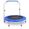 Updated: Serenelife Portable & Foldable Trampoline - 40" in-Home Mini Rebounder with Adjustable Handrail, Fitness Body Exercise - AZSLSPT409 view 1