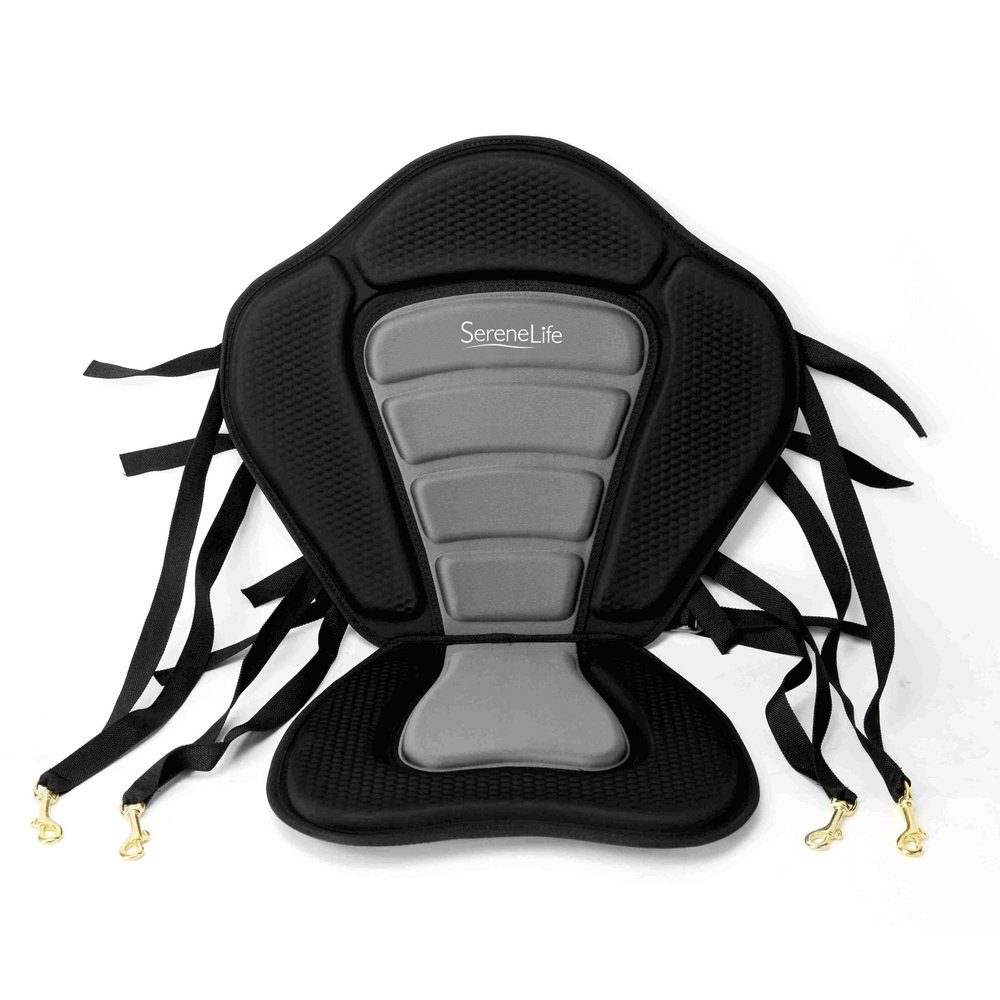 SereneLife Detachable Universal Paddle-Board Seat - Adjustable Paddle Board Seat, Form-Fitting Design for All Body Sizes, Large & Small, Compatible for Kayaks, Rowboats, Fishing Boats