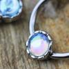 Amelia Fashion 14 Gauge Rhinestone Captive Bead Ring 316L Surgical Steel (14 Gauge Length 9/16" (14mm) Aqua) view 2