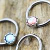 Amelia Fashion 14 Gauge Rhinestone Captive Bead Ring 316L Surgical Steel (14 Gauge Length 9/16" (14mm) Aqua) view 3