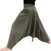 RaanPahMuang Mixed Cotton Mao Hill Tribe Pants Side Tie, X-Large, Striped Cotton - Dark Moss Green view 3