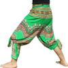RaanPahMuang Silky Rayon Drive in Wrap Pants Light African Dashiki Art Viscose, X-Large, Green view 4