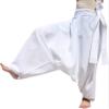 RaanPahMuang Mixed Cotton Mao Hill Tribe Pants Side Tie, Large, Striped Cotton - White view 2