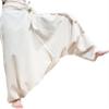 RaanPahMuang Mixed Cotton Mao Hill Tribe Pants Side Tie, Large, Striped Cotton - Natural Cream view 3