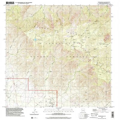 YellowMaps Webb Peak AZ topo map, 1:24000 Scale, 7.5 X 7.5 Minute, Historical, 1996, Updated 2002, 26.9 x 22 in - Tyvek