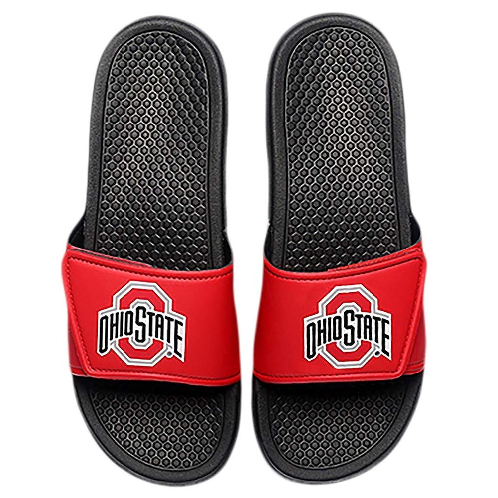 FOCO Ohio State Buckeyes NCAA Mens Stripe Mens Legacy Sport Slide - L
