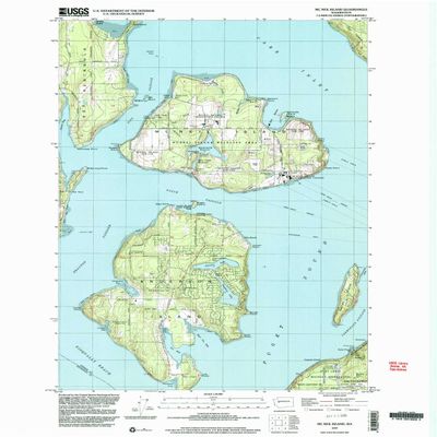 Mc Neil Island WA topo map, 1:24000 Scale, 7.5 X 7.5 Minute, Historical, 1997, Updated 2003, 27 x 22 in - Tyvek