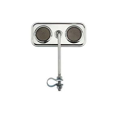 Alta Rectangle Bicycle Mirror Chrome, Reflectors Multiple Colors. (Black)