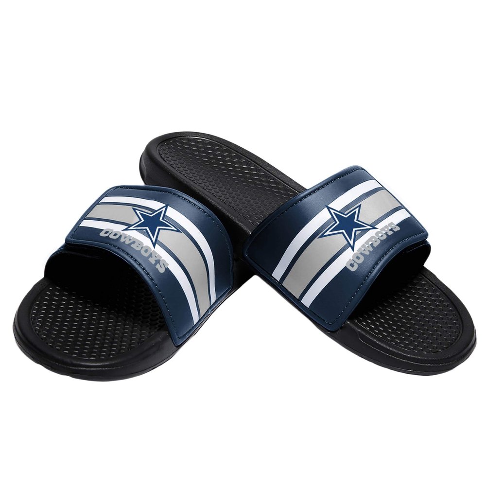 FOCO Dallas Cowboys NFL Mens Stripe Mens Legacy Sport Slide - S