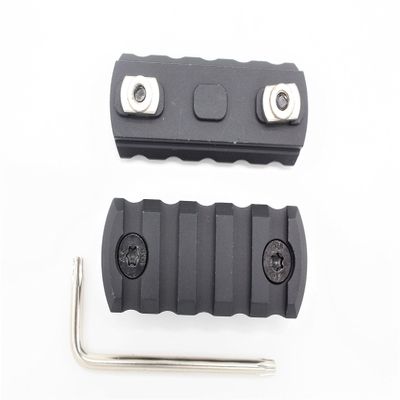 Active-8 5 Slots mlok Picatinny/Weaver Rail Sections Black Anodized CNC Aluminum Mount Adapter Segment Mount