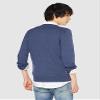 Amazon Essentials Men's Long-Sleeve Crewneck Sweater, 100% Cotton, Big & Tall Options Available, Blue Heather, X-Large view 3