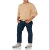 Amazon Essentials Men's Long-Sleeve Crewneck Sweater, 100% Cotton, Big & Tall Options Available, Camel Heather, X-Small view 4