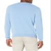 Amazon Essentials Men's Long-Sleeve Crewneck Sweater, 100% Cotton, Big & Tall Options Available, Light Blue Heather, X-Small view 2