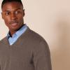 Amazon Essentials Men's V-Neck Pullover Sweater (Available in Big & Tall), Brown Heather, X-Large view 4
