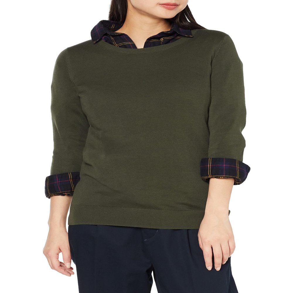 Amazon Essentials Women's Long-Sleeve Lightweight Crewneck Sweater (Available in Plus Size), Olive, X-Small