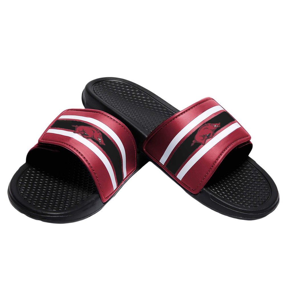 FOCO Arkansas Razorbacks NCAA Mens Stripe Mens Legacy Sport Slide - S