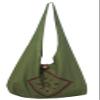 RaanPahMuang Brand Light Cotton Yaam Shoulder Bag Spiral Spark Patch, Small, Hunter Green view 1