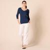 Amazon Essentials Women's Regular-Fit Lightweight Long-Sleeve V-Neck Sweater (Available in Plus Size), Navy, Small view 4