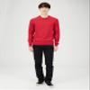 Amazon Essentials Men's Long-Sleeve Crewneck Sweater, 100% Cotton, Big & Tall Options Available, Red, Small view 3