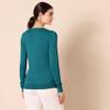 Amazon Essentials Women's Regular-Fit Lightweight Long-Sleeve V-Neck Sweater (Available in Plus Size), Teal Blue Heather, X-Large view 3